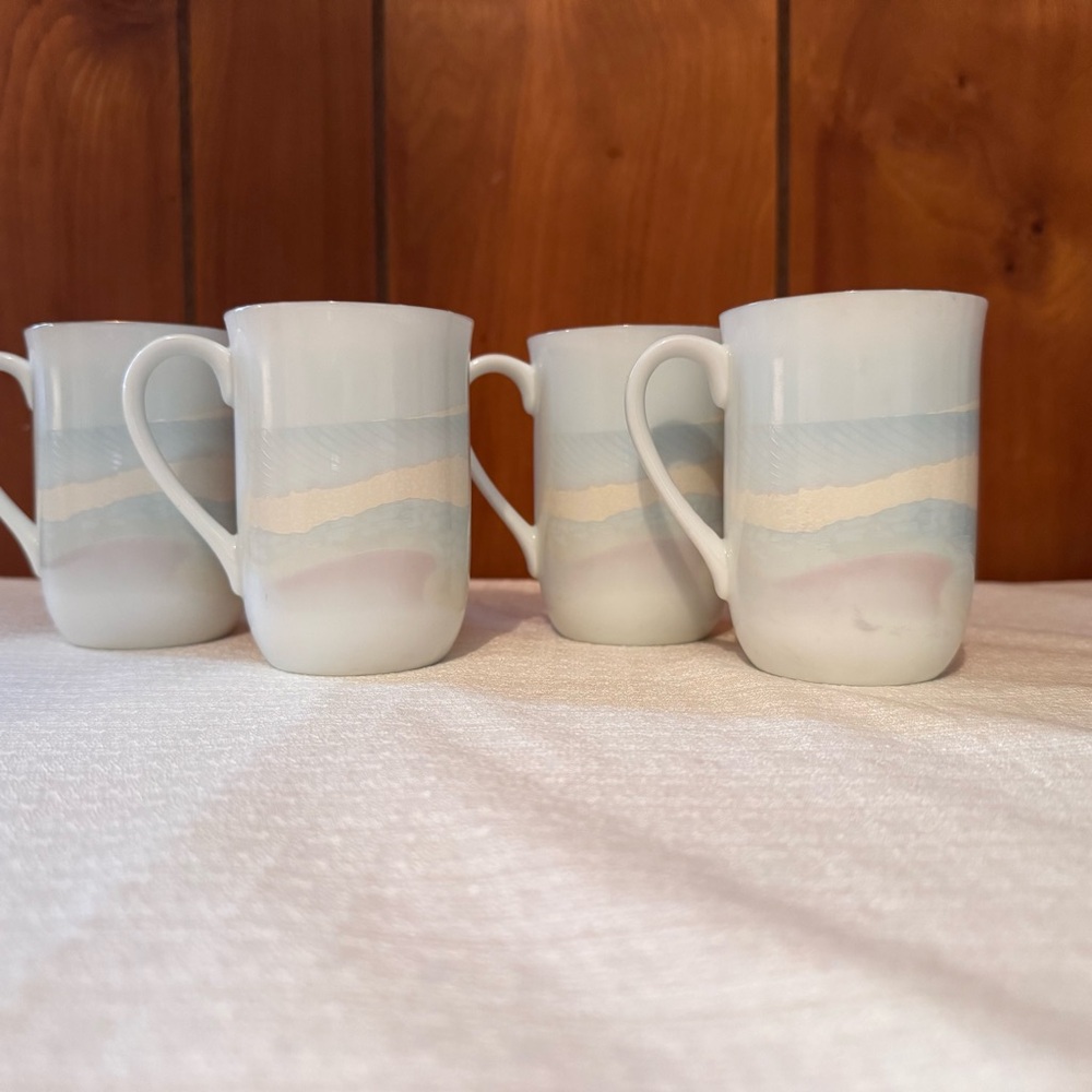 Otagiri Nautical Shell Mug Set - Blue and Cream - Picture 5 of 11